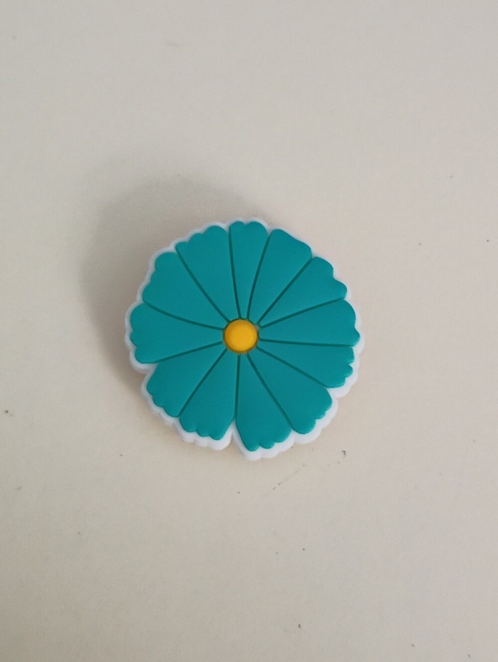 10 for $10 Jibbitz Croc Charm - Cute Flower Big Blue Petals & Yellow Pistol 2